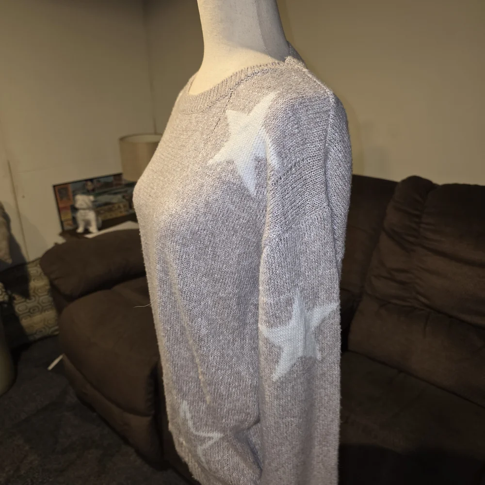 Star Pattern Crew Neck SOFT Sweater